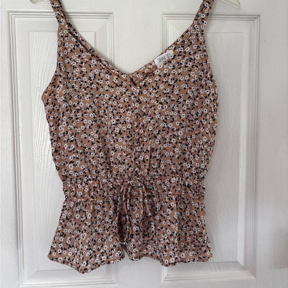 Floral Sleeveless Blouse
